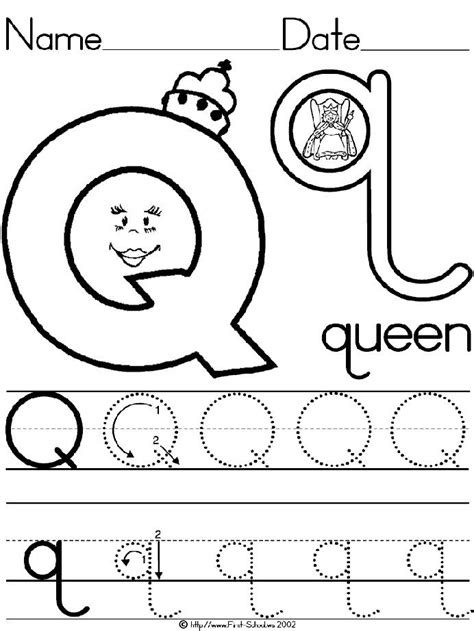 Letter Q Cut And Paste Worksheet