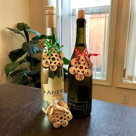 Cork Snowflake Ornaments Set Of 3 Etsy Wine Cork Crafts Christmas