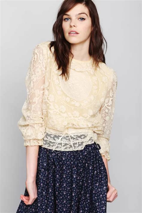 Vintage Victorian Lace Blouse Urban Outfitters