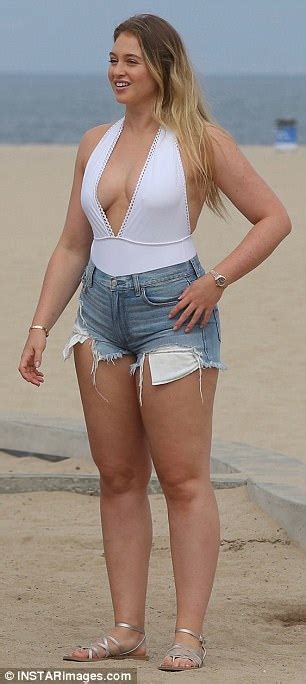 All images are copyrighted to their respective owners. Iskra Lawrence shows off a camel toe in Instagram image ...