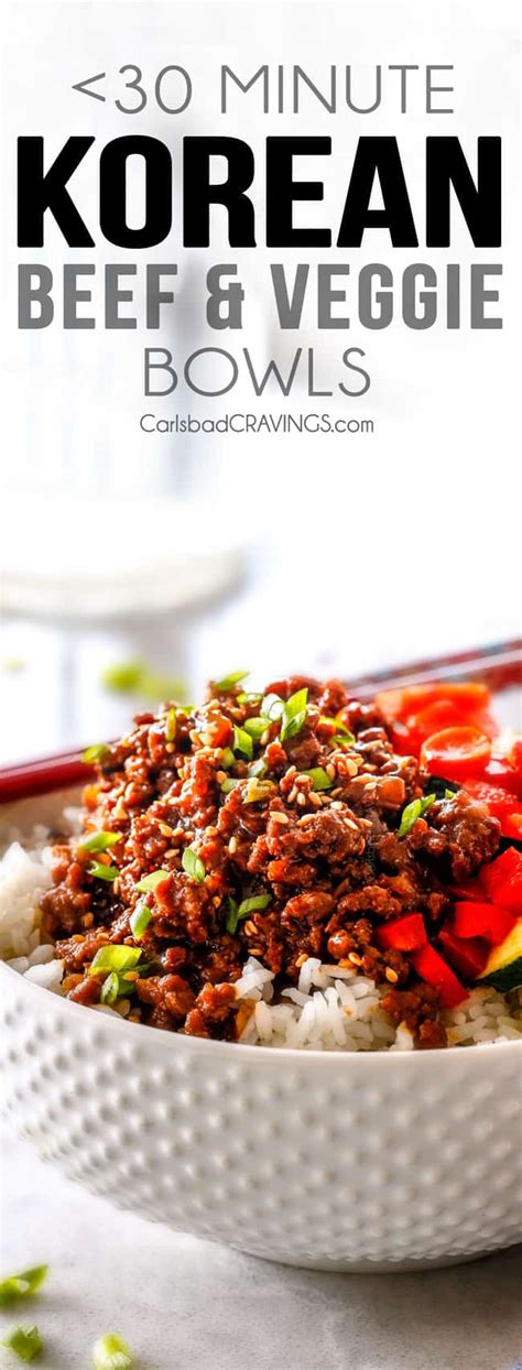Korean Beef Bowls - Carlsbad Cravings