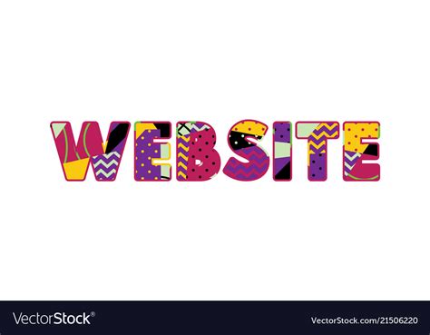 Website Concept Word Art Royalty Free Vector Image