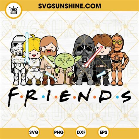 Star Wars Friends SVG, Star Wars SVG, Baby Star Wars Friends SVG PNG