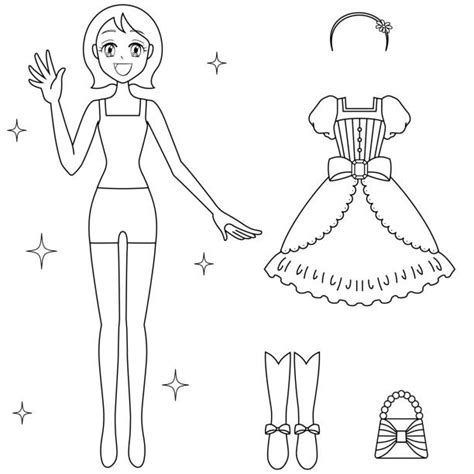 Clip Art Of Paper Doll Cutouts Illustrations Royalty Free Vector
