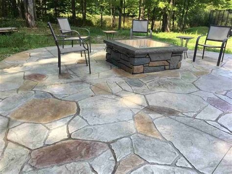 Concrete porch and patio paints are acrylic latex paints designed to resist fading, scuffing, peeling, and uv damage. Stamped Concrete Patio In Cold Climates • Fence Ideas Site