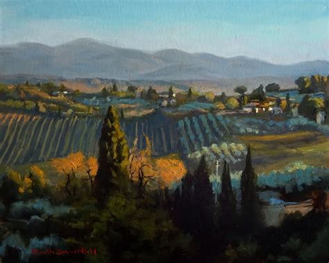Jonelle Summerfield Oil Paintings Tuscan Landscape