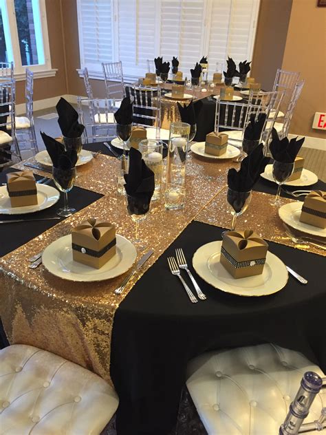 20 Black And Gold Table Decoration Ideas