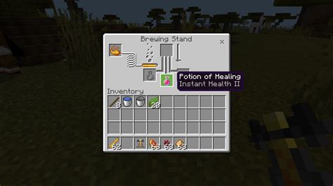 A potion of healing (instant health) is available in the following versions of minecraft How to Make a Healing Potion (Instant Health) in Minecraft
