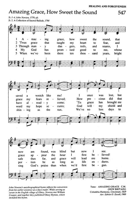 The scorch format is interactive, enabling you to transpose and play the music, but to use. The New Century Hymnal 547. Amazing grace, how sweet the sound | Hymnary.org