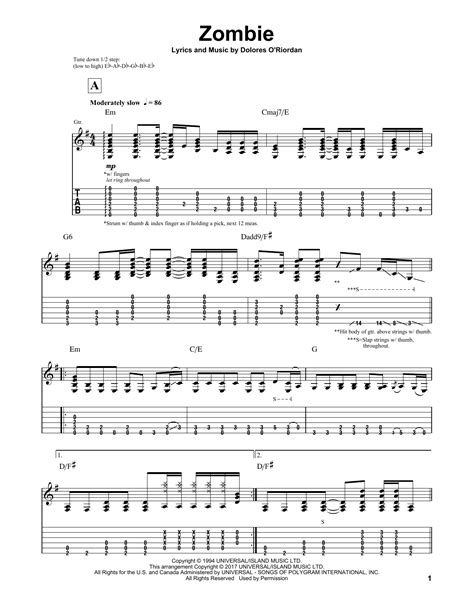 Schlagen Einwand Sich Unterhalten Cranberries Zombie Gitarre Lernen