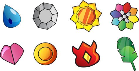pokemon kanto gym badges (2239×1155) | Pokemon badges, Pokemon gym badges, Pokemon