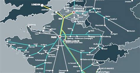 Map Of Eurostar And Connecting High Speed Train Routes Flickr Photo