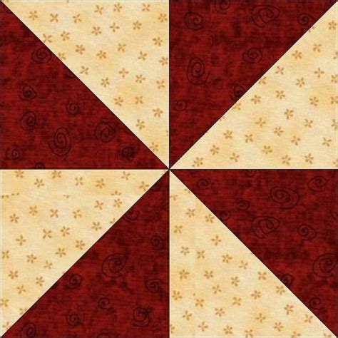 12 Pinwheel Quilt Block Pattern
