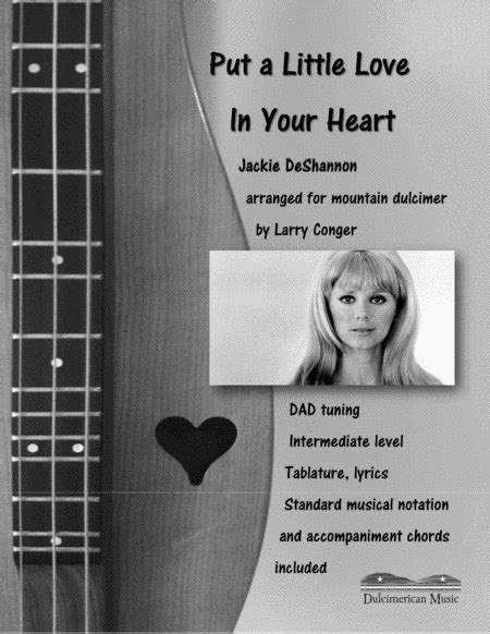 Put A Little Love In Your Heart Arr Larry Conger Sheet Music Jackie Deshannon