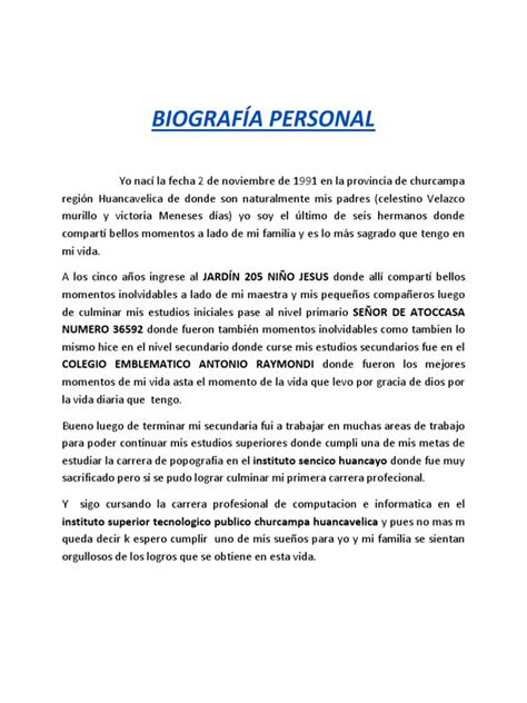 Biografía Personal