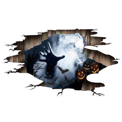 Scary Halloween Wallpaper Decor 3d Ghost Wall Sticker For
