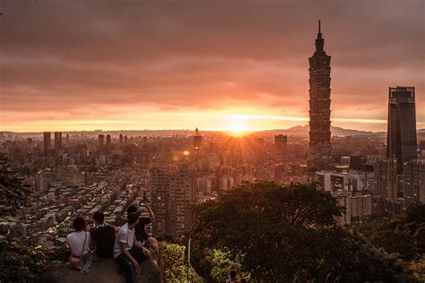 Sunset Over Taipei Taiwan