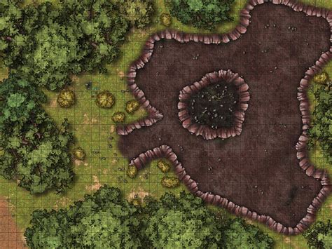 Forest Cave Battlemap Inkarnate
