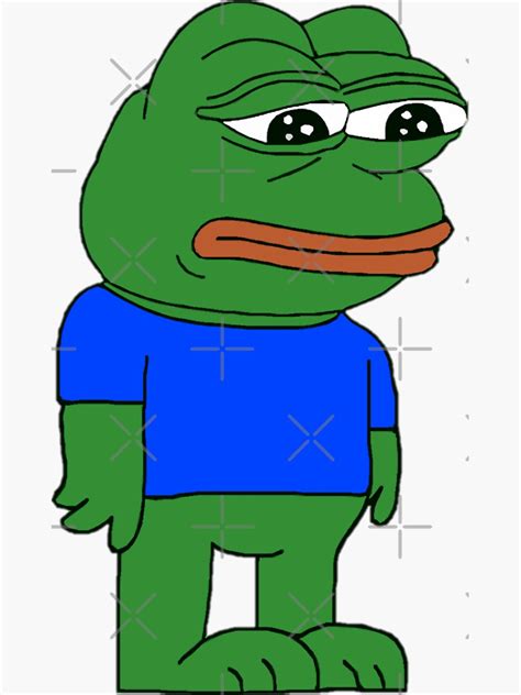 Pepe Frog Sad Meme Sticker For Sale By Amemestore Redbubble