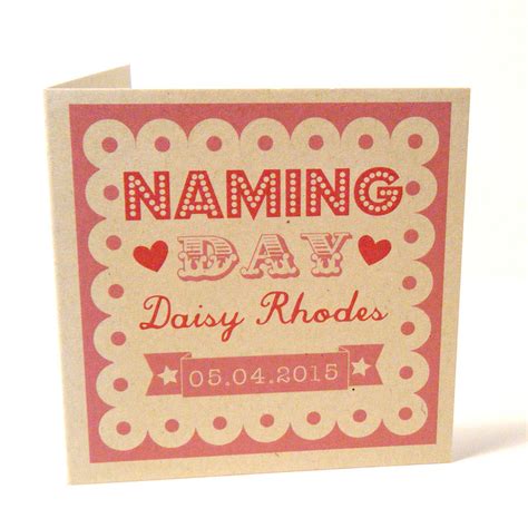 Personalised Christeningnaming Day Card By Bells Scambler