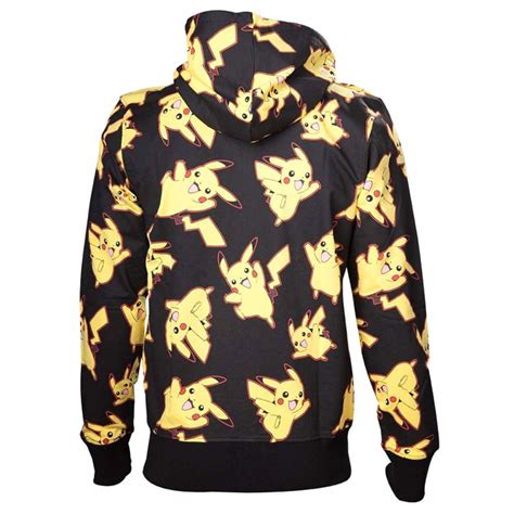 Pokemon Pikachu All Over Print Zip Up Hoodie Sweater Unisex Nintendo