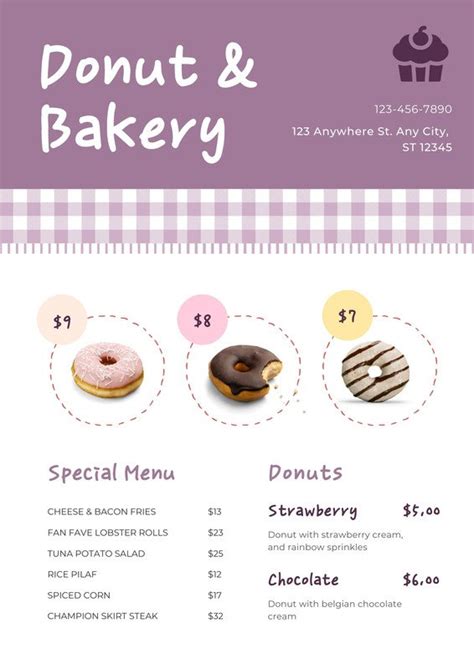 Page 2 Free And Customizable Delectable Bakery Menu Templates Canva
