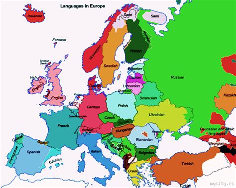Languages In Europe Language Map Europe Map Map Europe