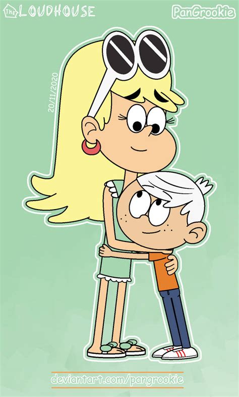 Lincoln And Leni Hug By Pangrookie On Deviantart