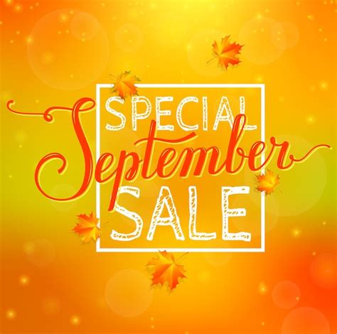 Premium Vector Special September Sale Blurred Abstract Background