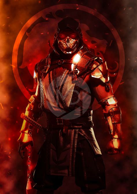 Mortal Kombat 11 Scorpion Mdesign Digital Artwork Scorpion