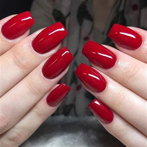 gorgeous red nail art designs for stylish women red nails coffin nails nails acrylic nails