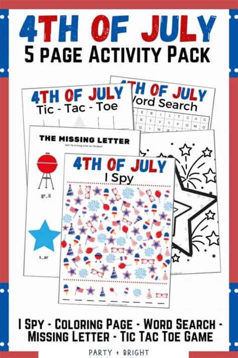 4th Of July Bingo Cards Printable And Other Patriotic Games For Kids