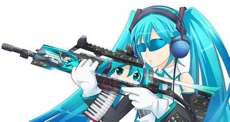 Agent Miku Pretty Armed Chibi Miku Assault Aviators Nice Gloves