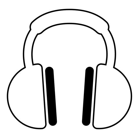 simple headphone coloring pages