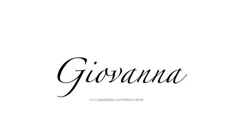 Giovanna Name Tattoo Designs
