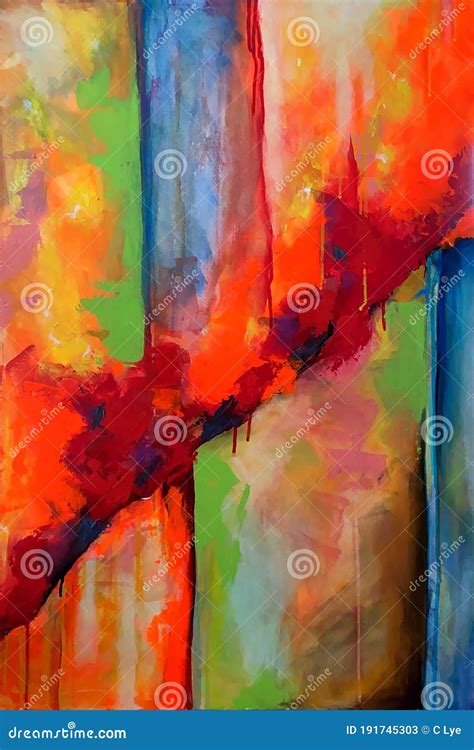 Abstract Painting Fire And Fluro Stock Image Image Of Colours Fire
