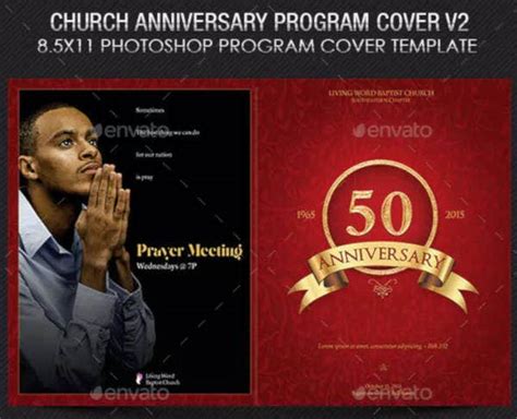 6 Church Anniversary Program Templates In Psd Doc Ai Pages