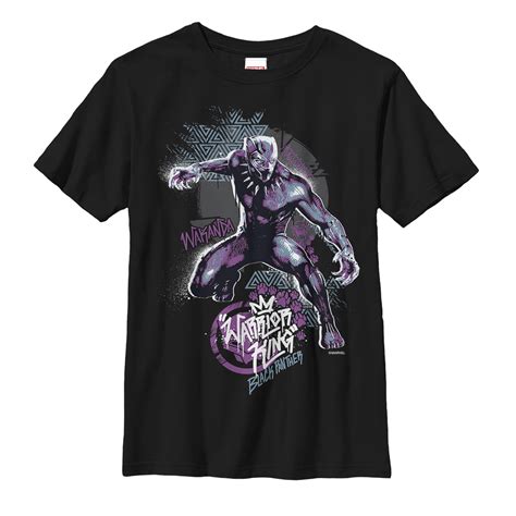 Marvel Boys Marvel Black Panther 2018 Paw Prints T Shirt Walmart