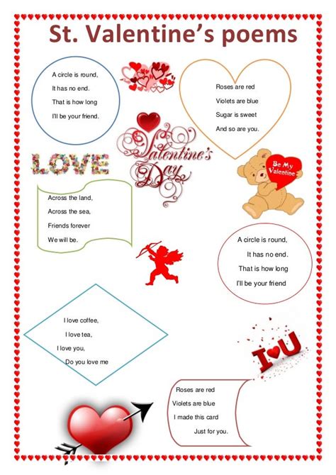 18 Rhyming Friendship Rhyming Valentines Day Poems For Kids  F4 Img