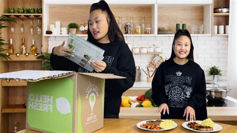 Hello Fresh Unboxing And Review Cooking 3 Meals Youtube