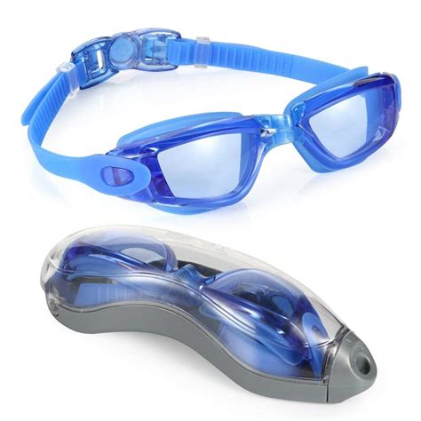 Swim Goggles Swimming Goggles With Attached Ear Plugs Clear Anti Fog