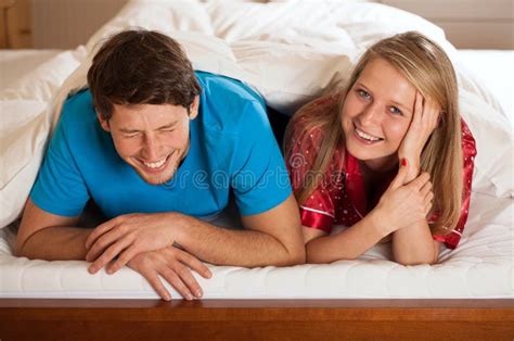 Fun In Bed Stock Photo Image Of Bedding Laugh Romantic