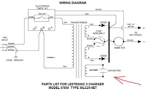 Wiring diagrams may follow different standards depending on the country they are going to be used. Lestronic 2 36 Volt Charger Wiring Diagram