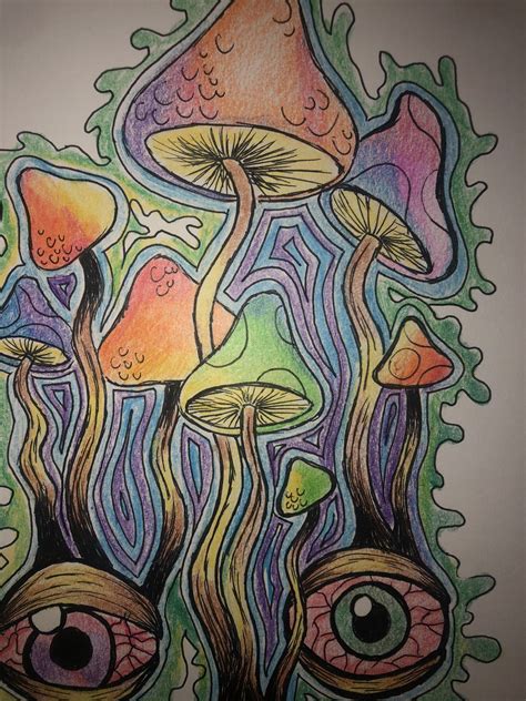The Best Easy Pencil Stoner Trippy Mushroom Drawing Biancowasuri