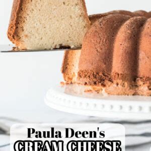Grease & flour a 10 tube pan or bundt pan. Paula Deen's Cream Cheese Pound Cake - Recipe Girl