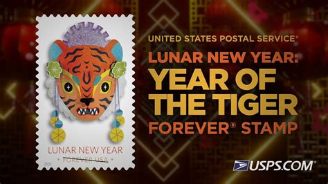 Usps Lunar Year Year Year Of The Tiger Forever® Stamp Youtube