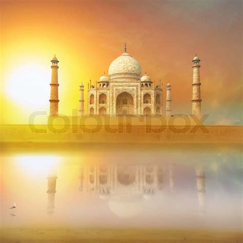 Taj Mahal India Sunset Agra Uttar Pradesh Beautiful Palace With