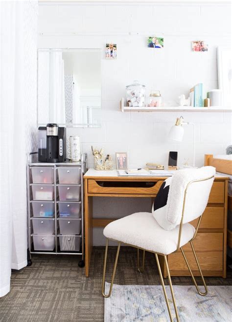 How To Set Up A College Dorm Room Desk Area With A Coffee Station And