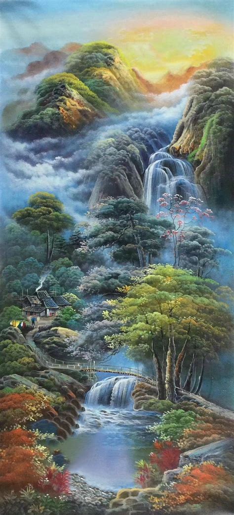 Lukisan Pemandangan Alam Hutan Riset