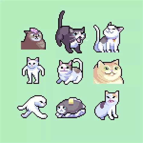 Cat Meme Pixel Art Buscar Con Google Pixel Art Design Pixel Art